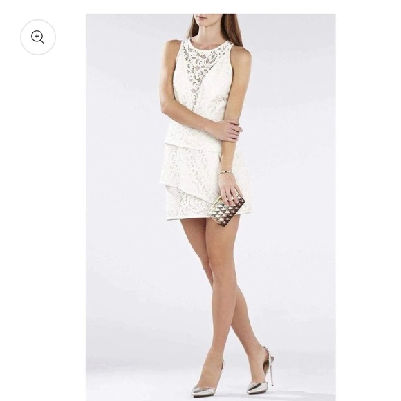 NWT BCBG MaXAZRIA white lace dress size 10 - Picture 8 of 9